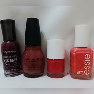 FREE! LOT of 4 Red Nail Polishes